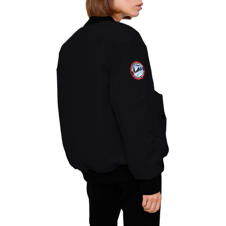 Женская куртка BOMBER из натурального гусиного пуха Черный